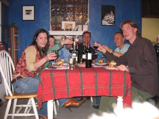 New York: Anie, Molly, Andre, Bjorn und ich beim Weihnachtsdinner